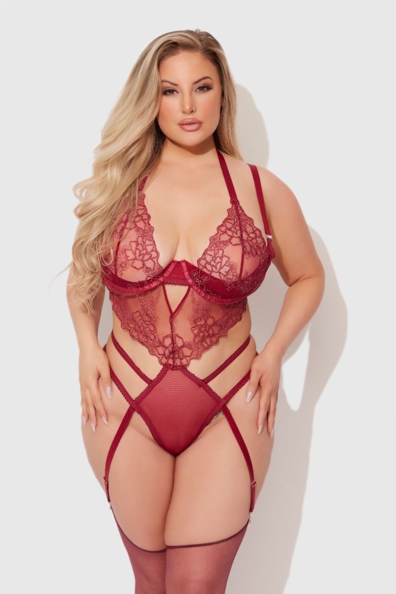 Eden Embroidered Lace Teddy