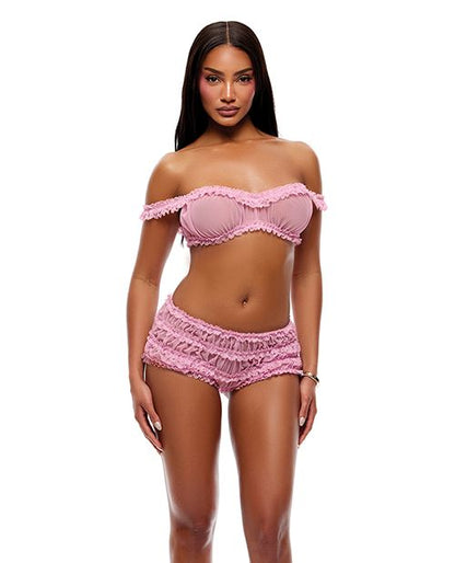 Soft Girl Era Sheer Mesh & Lace Bralette 2 pc Set