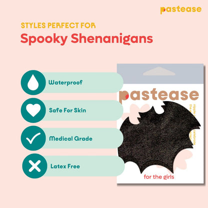 Vamp: Liquid Black Bat Nipple Pasties by Pastease®