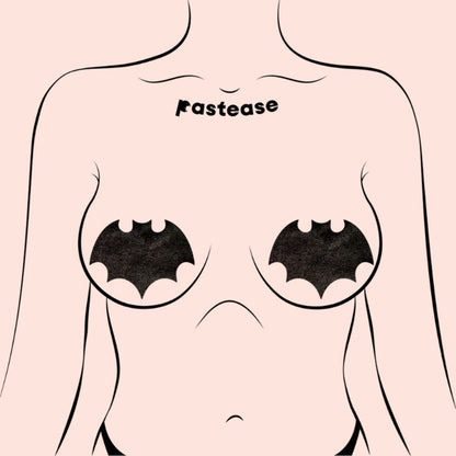 Vamp: Liquid Black Bat Nipple Pasties by Pastease®