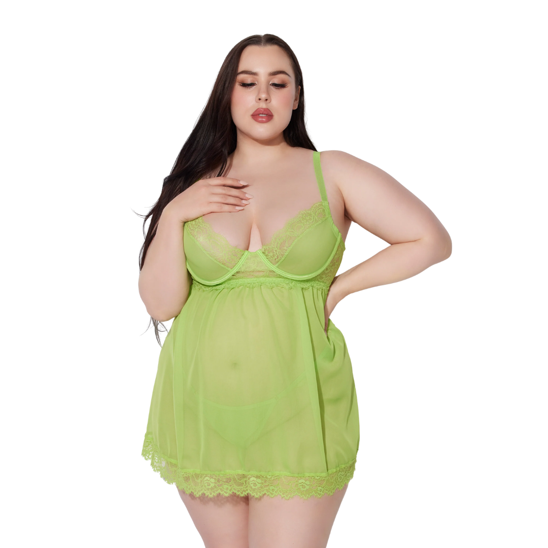 Shavon Lace & Chiffon Babydoll