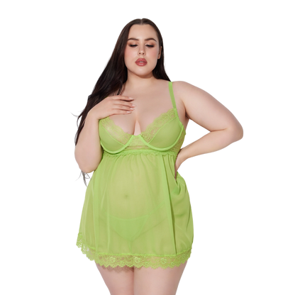 Shavon Lace & Chiffon Babydoll