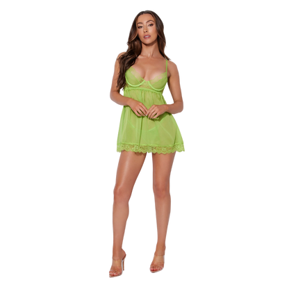 Shavon Lace & Chiffon Babydoll