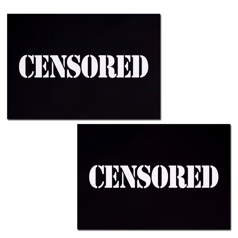 Censored: Black Censor Bar Nipple Pasties by Pastease® o/s