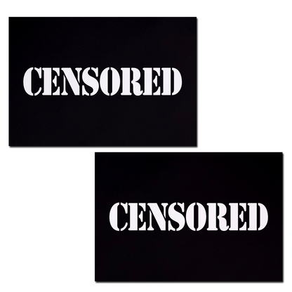 Censored: Black Censor Bar Nipple Pasties by Pastease® o/s