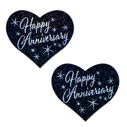 Love: 'Happy Anniversary' Heart Nipple Pasties by Pastease®