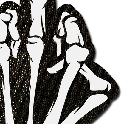 Middle Finger Skeleton Hand Pasties Glow in the Dark White & Black Boney Hand Nipple Covers by Pastease®