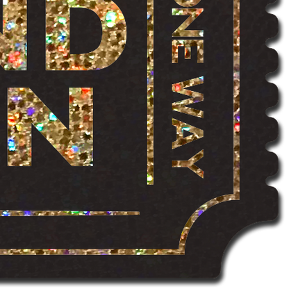 Pound Town Pasties: One-Way Ticket to Pound Town Gold Glitter Nipple Covers by Pastease